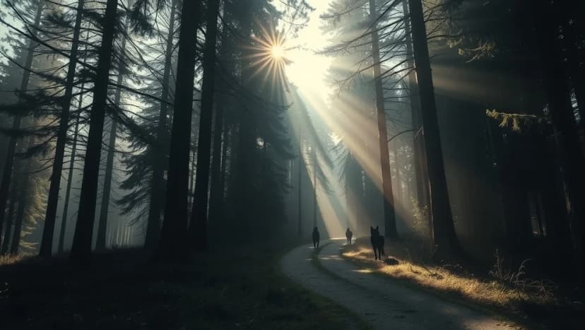 Gittan och gråvargarna möts i skogen