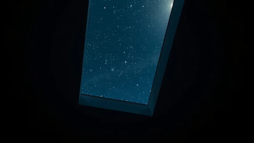 I taket lyser stjärnorna om natten