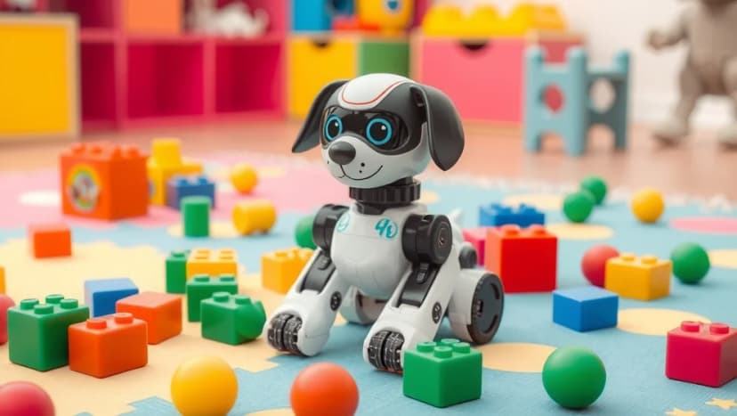 Leksakshund som kan gå och skälla