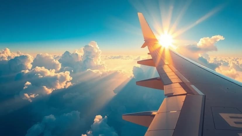 Vingar av silver fångar ljuset på himlen